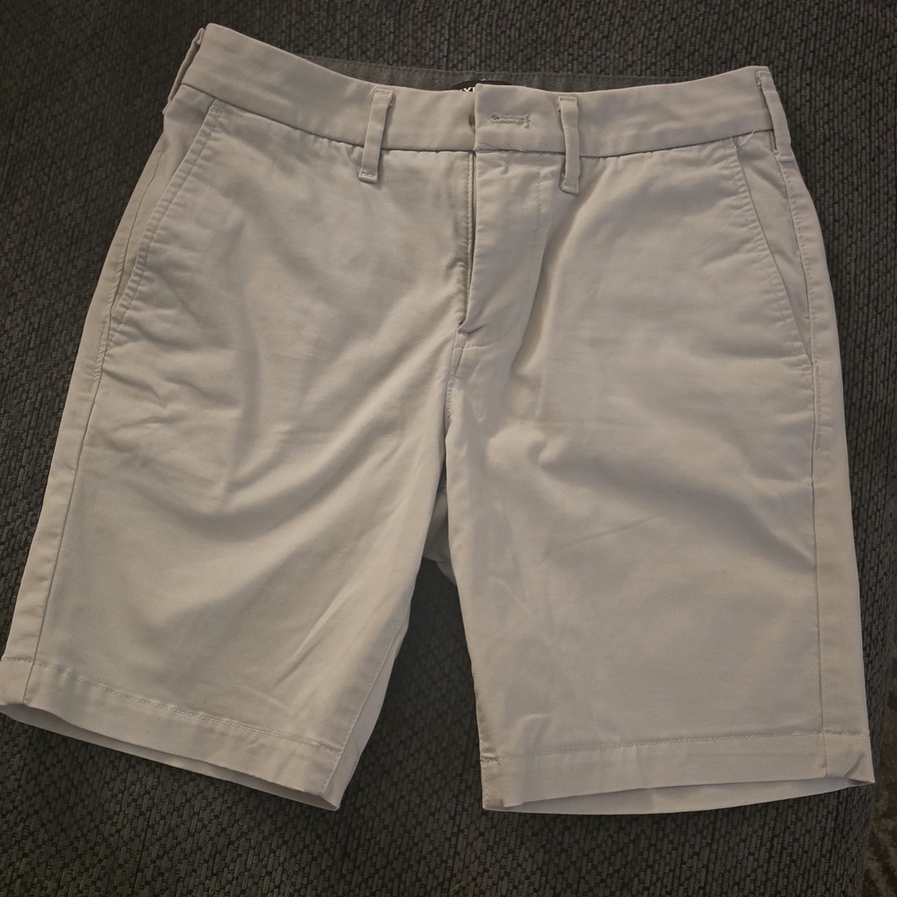 Express Tan Flat Front Shorts